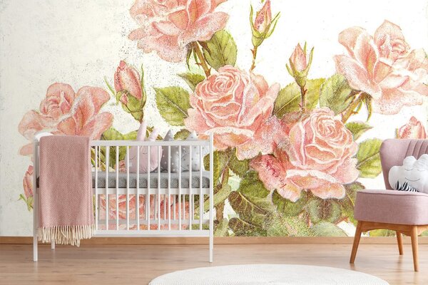 Carta da parati – Bouquet vintage di rose