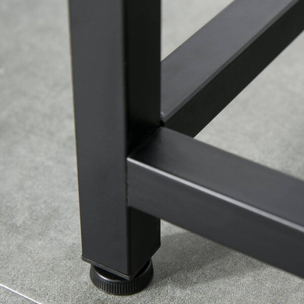 DecHome Consolle Ingresso Design Moderno con 2 Cassetti in Legno e Metallo Dimensioni 120x34x81 cm colore Bianco e Nero