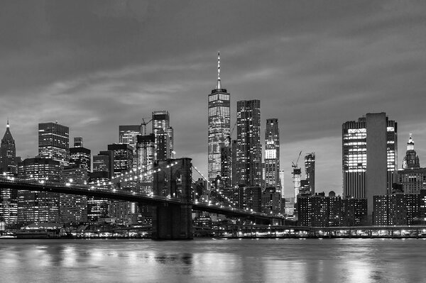 Carta da parati – Ponte di Brooklyn in bianco e nero