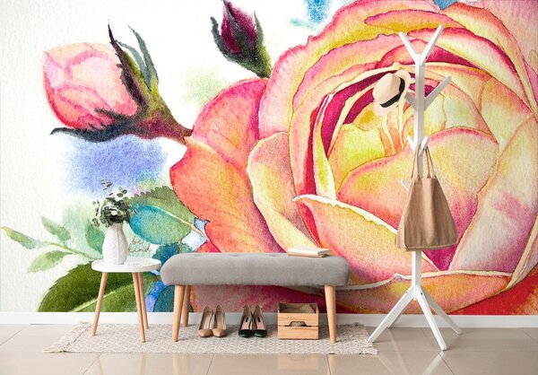 Carta da parati – Rose disegnate
