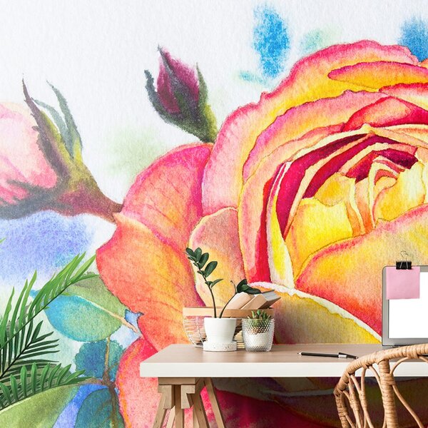 Carta da parati – Rose disegnate