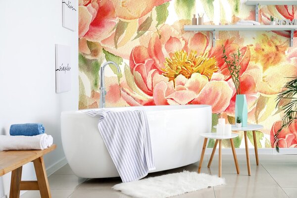 Carta da parati – Peonie rosse