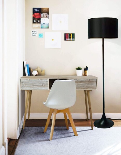 DecHome Consolle Ingresso Design Scandinavo con 2 Cassetti in Legno di Paulownia Dimensioni 120x40x80 cm colore Marrone
