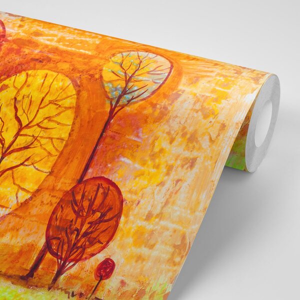 Carta da parati – Alberi in colori autunnali