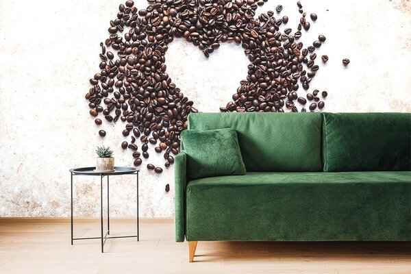 Carta da parati – Cuore di chicchi di caffè