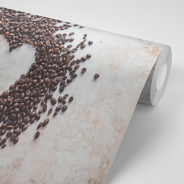 Carta da parati – Cuore di chicchi di caffè