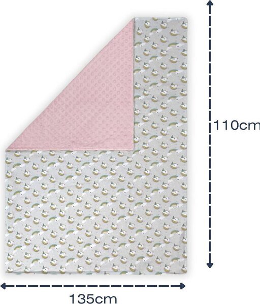 Baby Idea Coperta Lettino Unicorno colore Rosa - PLUR