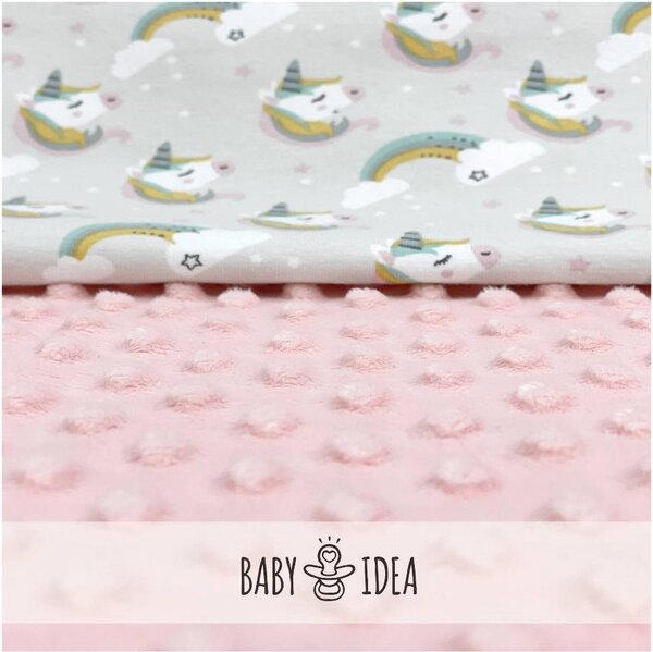 Baby Idea Coperta Lettino Unicorno colore Rosa - PLUR