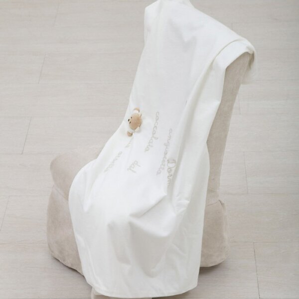 NANAN Coperta Neonato in Cotone 70x80 cm colore Bianco - Tato
