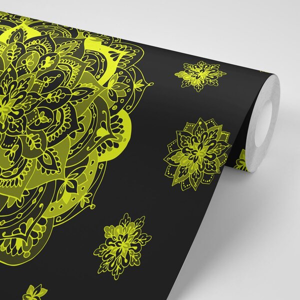 Carta da parati – Mandala giallo