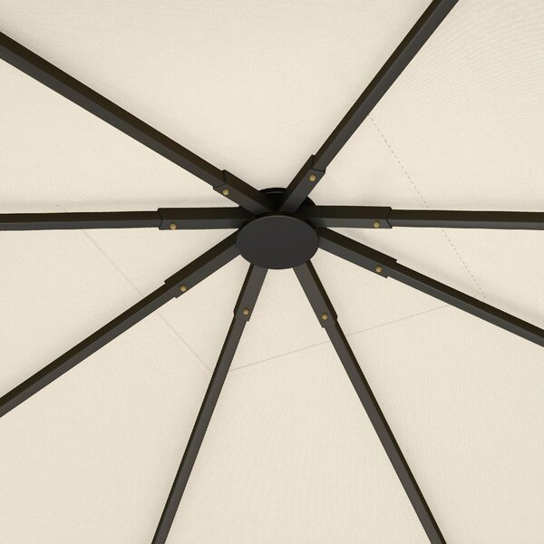 VivaGarden Copertura Gazebo 3x3 m con 8 Fori di Drenaggio in Tessuto Oxford 600D colore Bianco Crema