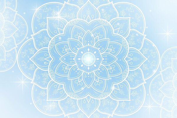 Carta da parati – Mandala orientale celeste