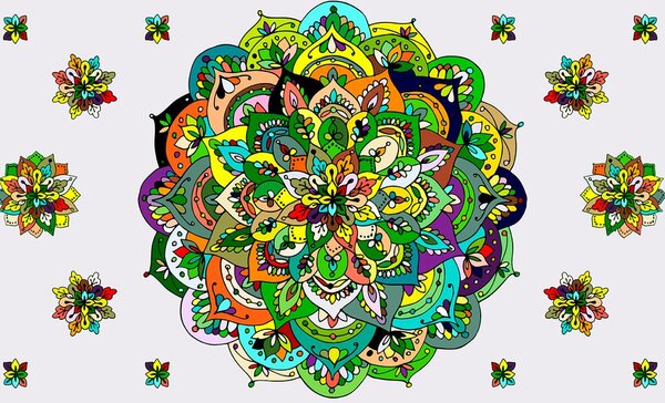 Carta da parati – Mandala verde