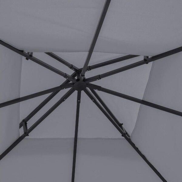 VivaGarden Copertura Gazebo 3x3 mt a 2 Livelli e Resistente ai Raggi UV colore Grigio Scuro