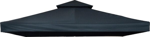 VivaGarden Copertura Gazebo 3x3 mt a 2 Livelli e Resistente ai Raggi UV colore Grigio Antracite