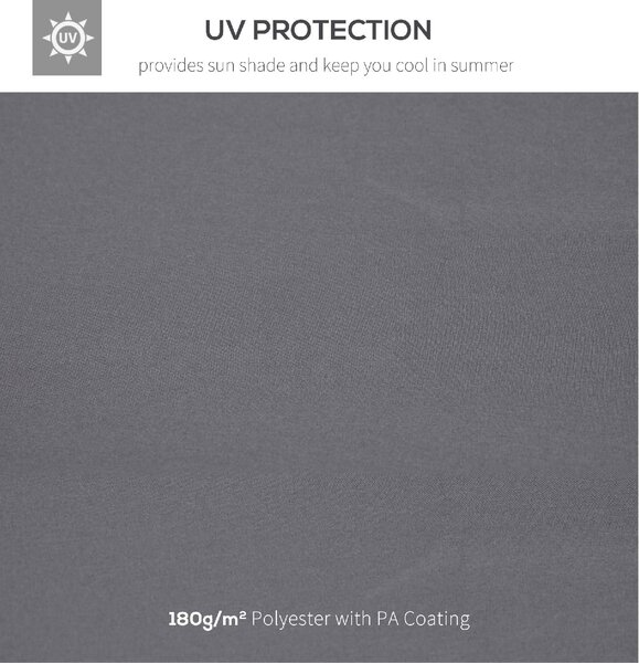 VivaGarden Copertura Gazebo 3x3 mt a 2 Livelli e Resistente ai Raggi UV colore Grigio Scuro