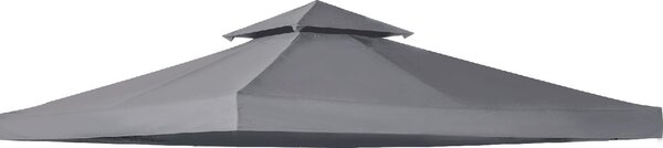 VivaGarden Copertura Gazebo 3x3 mt a 2 Livelli e Resistente ai Raggi UV colore Grigio Scuro
