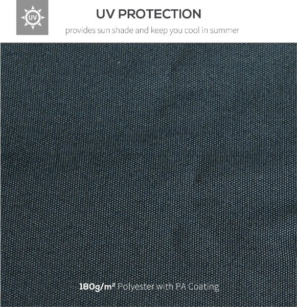 VivaGarden Copertura Gazebo 3x3 mt a 2 Livelli e Resistente ai Raggi UV colore Grigio Antracite
