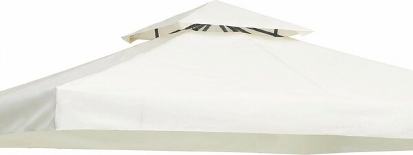 VivaGarden Copertura Gazebo 3x3 mt Top Impermeabile in Poliestere colore Crema