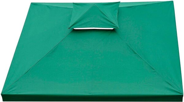 VivaGarden Copertura Gazebo 3x3 mt Top in Poliestere colore Verde Scuro