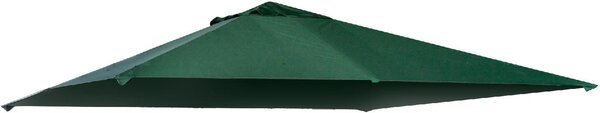 VivaGarden Copertura Gazebo 3x3 mt Top in Poliestere Impermeabile con 8 Fori di Ventilazione colore Verde