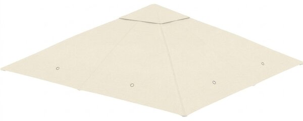 VivaGarden Copertura Gazebo 3x3m in Poliestere con Prese d'Aria e Fori di Drenaggio colore Crema