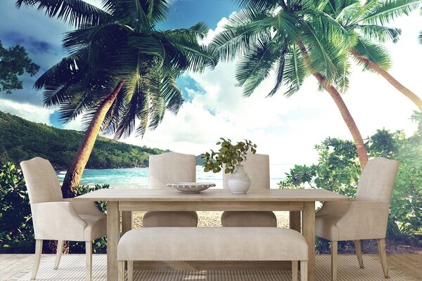 Carta da parati – Tramonto sull'isola di Seychelles