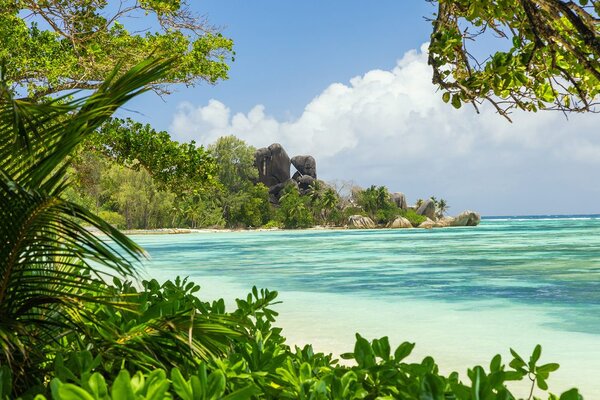 Carta da parati – Splendida spiaggia sull'isola di La Digue