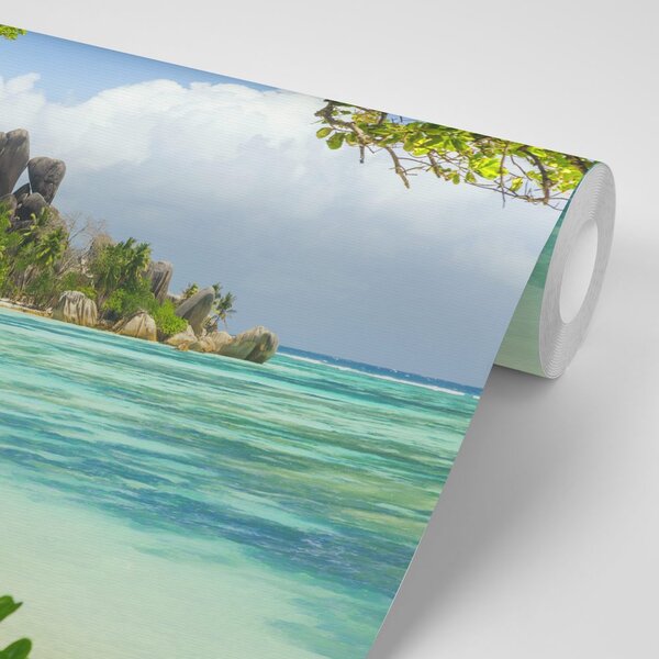 Carta da parati – Splendida spiaggia sull'isola di La Digue