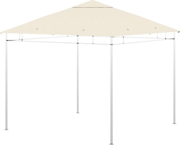 VivaGarden Copertura Gazebo 3x3m in Poliestere con Prese d'Aria e Fori di Drenaggio colore Crema