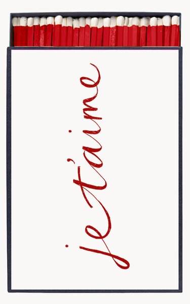 Scatola di fiammiferi di design Je T'aime