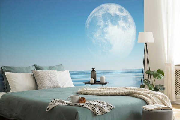 Carta da parati – Luna sopra il mare
