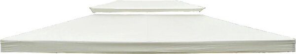 VivaGarden Copertura Gazebo 3x4 mt Top Impermeabile in Poliestere colore Crema