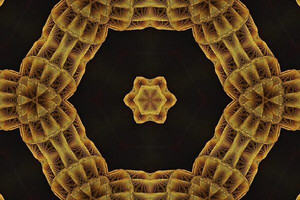 Carta da parati – Mandala dorata interessante