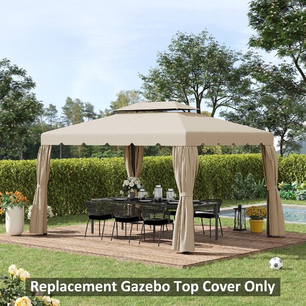 VivaGarden Copertura Gazebo 3x4 mt Top in Poliestere colore Beige