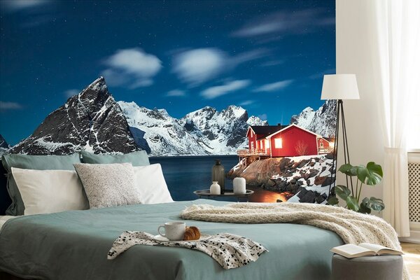 Carta da parati – Paesaggio notturno in Norvegia