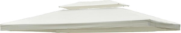 VivaGarden Copertura Gazebo 3x4 mt Top Impermeabile in Poliestere colore Crema