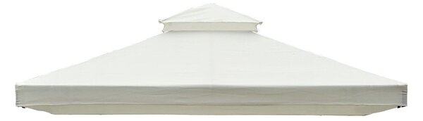 VivaGarden Copertura Gazebo 3x4 mt Top Impermeabile in Poliestere colore Crema