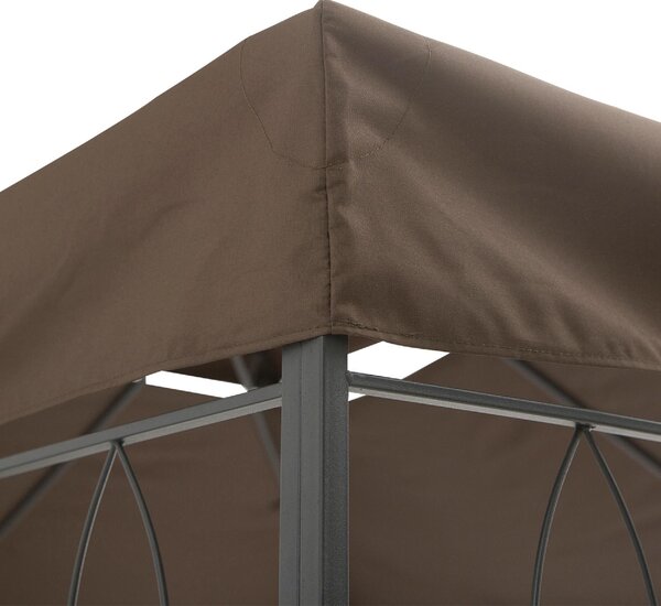 VivaGarden Copertura Gazebo 3x4 mt Top Impermeabile in Poliestere colore Crema Marrone