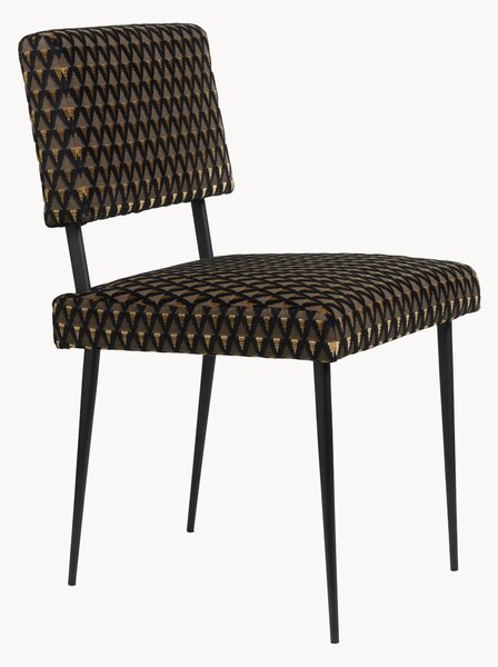 Sedia imbottita in velluto M-Chair