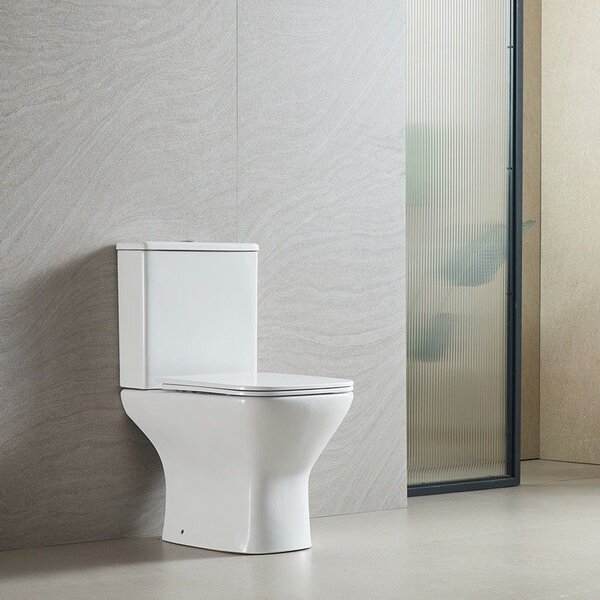 Kamalu vaso monoblocco senza brida scarico a parete e soft close | anta-2300