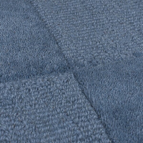 Passatoia in lana blu scuro tessuta a mano 60x230 cm Checkerboard - Flair Rugs