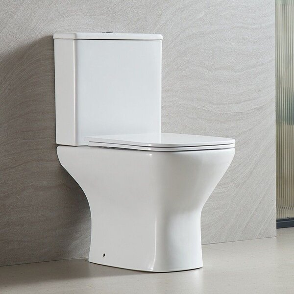 Kamalu vaso monoblocco senza brida scarico a parete e soft close | anta-2300