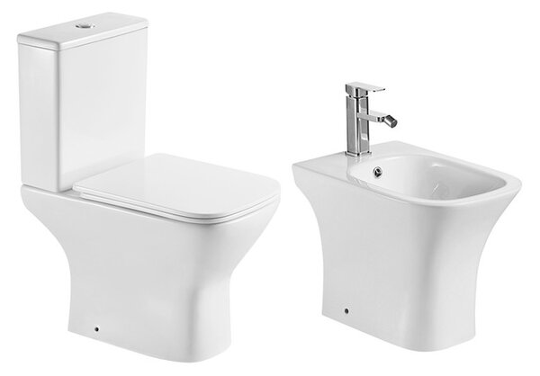 Kamalu set sanitari monoblocco rimless scarico a parete e soft close | anta-2300