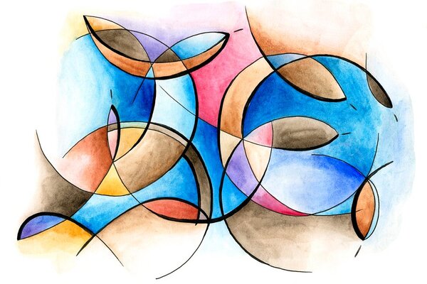 Carta da parati – Disegno astratto di forme