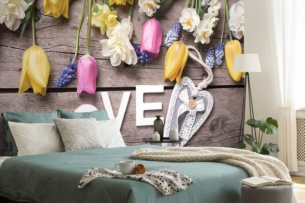 Carta da parati – Con scritta Love