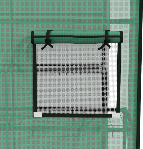VivaGarden Copertura PE per Serra da Giardino con Porta a Cerniera e Finestre 140x143x190 cm colore Verde - A550GNAO82