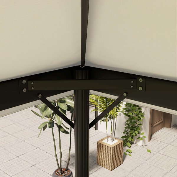 VivaGarden Copertura per Gazebo da Giardino 3x4 m a 2 Livelli in Tessuto Oxford 600D con Fori di Drenaggio colore Bianco Crema