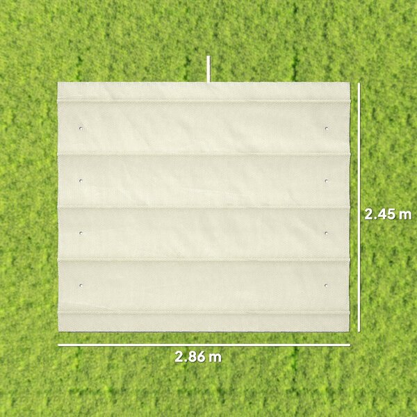 VivaGarden Copertura Pergola 3x2,5 m Anti UV in Poliestere con 8 Fori di Drenaggio 286x245 cm colore Crema