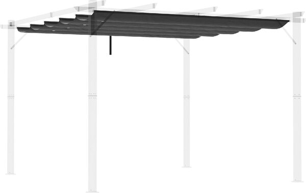 VivaGarden Copertura Pergola 3x3 mt Top in Poliestere Traspirante con 10 Fori di Drenaggio colore Grigio Scuro